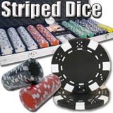 Brybelly 500 Ct - Pre-Packaged - Striped Dice 11.5 G - Aluminum