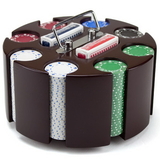 Brybelly 11.5 Gram Suited Poker Chip Set in Wooden Carousel Case