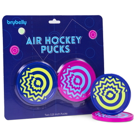 Brybelly Two-Pack Vivid Air Hockey Pucks, 3.25"