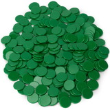 Brybelly Solid Green Bingo Chips, 300-pack