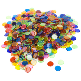 Brybelly 1000 Pack Mixed Colored Bingo Chips (7 Different Colors)