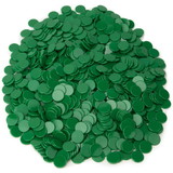 Brybelly Solid Green Bingo Chips, 1000-pack