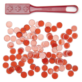 Brybelly Red Magnetic Bingo Wand with 100 Metallic Bingo Chips