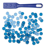 Brybelly Blue Magnetic Bingo Wand with 100 Metallic Bingo Chips