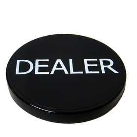 Brybelly Black Plastic Dealer Button
