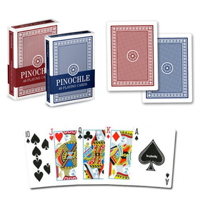 Brybelly One Blue Deck and One Red Deck of Pinochle Playing Cards