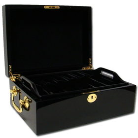 Brybelly 500 Ct Black Mahogany Wooden Case