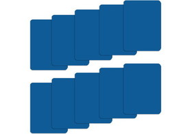 Brybelly Set of 10 Blue Plastic Poker Size Cut Cards