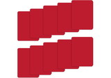 Brybelly Set of 10 Red Plastic Poker Size Cut Cards