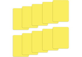 Brybelly Set of 10 Yellow Plastic Poker Size Cut Cards