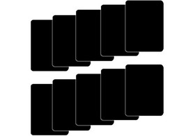 Brybelly Set of 10 Black Plastic Poker Size Cut Cards