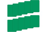 Brybelly Set of 10 Green Plastic Poker Size Cut Cards