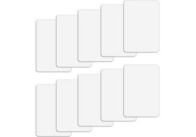 Brybelly Set of 10 White Plastic Bridge Size Cut Cards