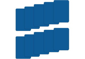 Brybelly Set of 10 Blue Plastic Bridge Size Cut Cards