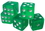 Brybelly 5 Green 16mm Dice with Plastic Cup