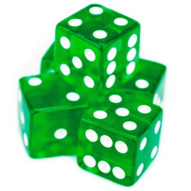 Brybelly 5 Green Dice - 16 mm