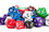 Brybelly 100+ Pack of Random D4 Polyhedral Dice in Multiple Colors