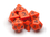 Brybelly 7 Die Polyhedral Dice Set in Velvet Pouch- Opaque Orange