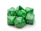 Brybelly 7 Die Polyhedral Dice Set in Velvet Pouch - Imperial Gem