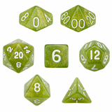 Brybelly 7 Die Polyhedral Dice Set in Velvet Pouch - Serpent