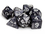 Brybelly 7 Die Polyhedral Dice Set in Velvet Pouch - Smoke