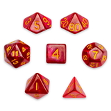 Brybelly 7 Die Polyhedral Set in Velvet Pouch, Philosopher's Stone