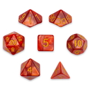 Brybelly 7 Die Polyhedral Set in Velvet Pouch, Dragon Scales