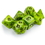 Brybelly 7 Die Polyhedral Set in Velvet Pouch, Swamp Ooze