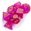Brybelly 7 Die Polyhedral Set in Velvet Pouch, Faerie Fire