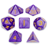 Brybelly 7 Die Polyhedral Set in Velvet Pouch, Lucid Dreams