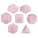 Brybelly Set of 7 Polyhedral Dice, Cherry Blossom