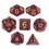 Brybelly Set of 7 Polyhedral Dice, Crimson Queen