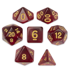 Brybelly Set of 7 Polyhedral Dice, Blood Lust