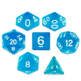 Brybelly Set of 7 Polyhedral Dice, Sea Glass
