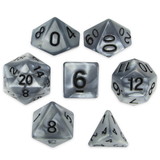 Brybelly Set of 7 Polyhedral Dice, Quicksilver