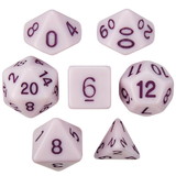 Brybelly Set of 7 Dice - Nightshade Extract - Solid Purple with Purple Paint