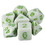 Brybelly Set of 7 Dice - Grave Moss - Solid Green with Green Paint
