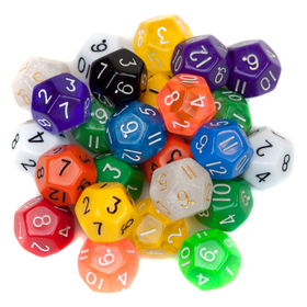 Brybelly 25 Pack of Random D12 Polyhedral Dice in Multiple Colors