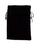 Brybelly Large 7in x 5in Plain Black Velour Pouch With Drawstring