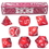 Brybelly Set of 8 Cinder Red Precision Aluminum Polyhedrals