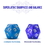 Brybelly Set of 8 Cobalt Blue Precision Aluminum Polyhedrals