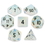 Brybelly Set of 7 Handmade Stone Polyhedral Dice, Opalite