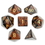 Brybelly Set of 7 Handmade Stone Polyhedral Dice, Mahogany Obsidian