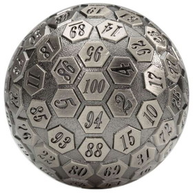 Brybelly GDIC-3203 Orb of Predestined Fate d100, Ancient Silver
