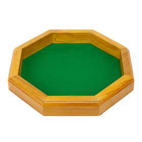 Brybelly 12 in Wooden Octagonal Dice Tray