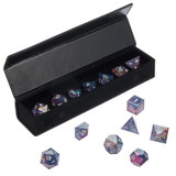 Brybelly Sharp Edge Resin Dice in Leather Gift Box
