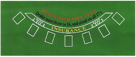 Brybelly Blackjack Green Table Felt