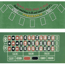 Brybelly Blackjack and Roulette Table Felt