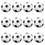 Brybelly 12 Black and White Soccer Style Foosballs
