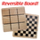 Brybelly All Natural Wood 2-in-1 Checkers and Tic-Tac-Toe Set